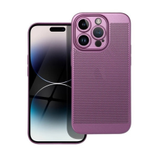 Apple iPhone 14 Pro, Műanyag hátlap védőtok, légáteresztő, lyukacsos minta, Breezy, lila tok és táska