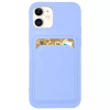  Apple iPhone 15 Pro Max, Szilikon tok, kártyatartóval, Wooze Card Slot, világoskék