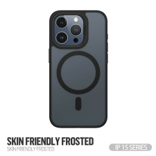  Apple iPhone 15 Pro Max TG Skin Friendly Drop Magsafe Hátlap - Fekete tok és táska