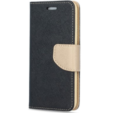 Apple iPhone 15 Pro, Oldalra nyíló tok, stand, Fancy Book, fekete/arany tok és táska