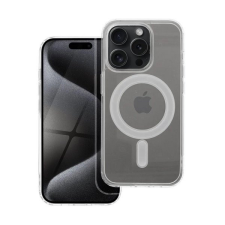 Apple iPhone 15 Pro, Szilikon tok, közepesen ütésálló, Magsafe kompatibilis, átlátszó tok és táska