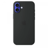 Apple iPhone 16 Plus, MagSafe, Szilikon, Gyári, Fekete, Mobiltelefon tok