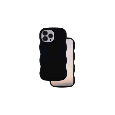 Apple iPhone 16 Plus, Szilikon tok, Candy, fekete tok és táska