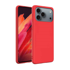 Apple iPhone 17 Pro telefontok - piros szilikon hátlap tok tok és táska