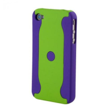 Apple iPhone 4 Twin, Hátlap tok, lila-zöld tok és táska