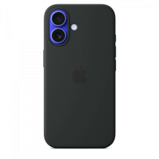 Apple Silicone case with MagSafe for iPhone 16 - black tok és táska