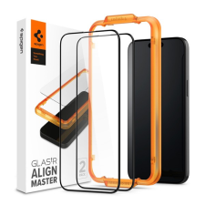 Apple Spigen AlignMaster Glas.tR Apple iPhone 15, Tempered kijelzővédő fólia (2db) mobiltelefon kellék