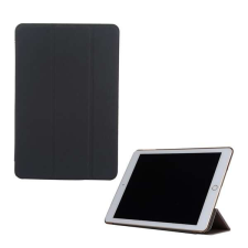 Apple Tok álló, bőr hatású (aktív FLIP, oldalra nyíló, TRIFOLD asztali tartó funkció) FEKETE Apple IPAD... tablet tok