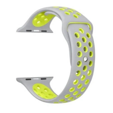  Apple Watch 1-3 szíjak - lyukacsos, szilikon, szürke, szürke-zöld okosóra kellék