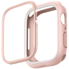  Apple Watch 1-6, SE (44 mm) / Watch 7-8 (45 mm), Műanyag + szilikon védőkeret, szíj nélkül, közepesen ütésálló, 2 db cserélhető kerettel, Uniq Moduo, rózsaszín okosóra kellék