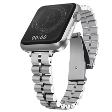Apple Watch 38/ 40/ 41 mm fém női óraszíj ezüst okosóra kellék