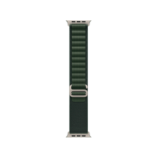 Apple Watch 49 mm-es sötétzöld Alpesi pánt – S – natúr titán (MXMU3ZM/A) okosóra kellék