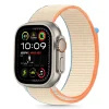  Apple Watch 4-6, SE, SE (2022) (38 / 40 mm) / Watch 7-9 (41 mm) / Watch 10 (42 mm), textíl pótszíj, nylon, állítható, légáteresztő, TP Nylon, krém