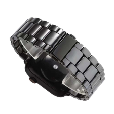 Apple Watch fém óraszíj, kompatibilis 38/40/41mm kijelzőjű okosórákkal, fekete okosóra kellék