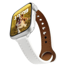  Apple Watch | Kecses, fehér bőr szíj | 38, 40, 41mm | Paris kollekció okosóra kellék