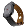  Apple Watch | Klasszikus, fekete bújtatós bőr szíj | 42, 44, 45mm | Texas kollekció