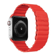 Apple Watch mágneses bőr szíj 38mm/40mm piros okosóra kellék