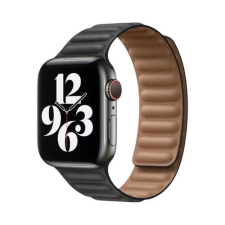 Apple Watch Mágneses Bőr Szíj - Fekete, 38/40/41 mm okosóra kellék