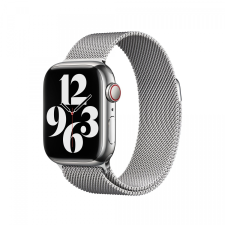 Apple Watch S1/S2/S3/S4/S5/S6/S7/S8/S9/SE Milánói Fém Szíj 38/40/41mm - Ezüst okosóra kellék