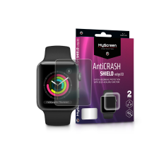  Apple Watch Series 3 (42 mm) ütésálló képernyővédő fólia - MyScreen Protector AntiCrash Shield Edge3D - 2 db/csomag - transparent okosóra kellék