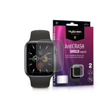  Apple Watch Series 4/5 (40 mm) ütésálló képernyővédő fólia - MyScreen Protector AntiCrash Shield Edge3D - 2 db/csomag - transparent okosóra kellék