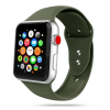  Apple Watch Series 4/5/6/7/SE (38mm-40mm) okosóra szíj - TECH-PROTECT SOFTBAND Katonai zöld szilikon szíj