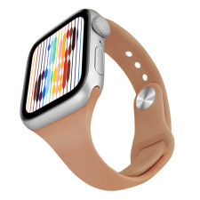  Apple Watch | Slim, világos kávé színű, szilikon szíj | 38, 40, 41mm | Sydney kollekció okosóra kellék