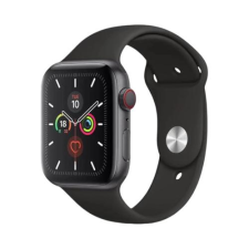 Apple Watch Szilikon Szíj - Fekete, 42/44/45/49 mm, M/L okosóra kellék
