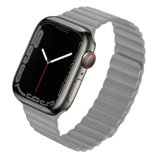  Apple Watch | Szürke velencei bőr szíj | 42, 44, 45mm | Leather Loop kollekció okosóra kellék