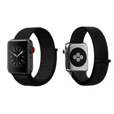 Apple Watch tépőzáras Szíj 38/ 40/ 41 mm, Fekete okosóra kellék