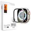  Apple Watch Ultra (49 mm), Kijelzővédő fólia, ütésálló fólia (az íves részre is!), Tempered Glass (edzett üveg), Spigen Glastr Slim Pro, titánium