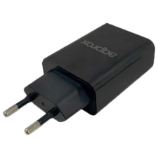 Approx APPUSBWALL24B 2x USB-A Hálózati töltő - Fekete (5V / 2.4A) mobiltelefon kellék