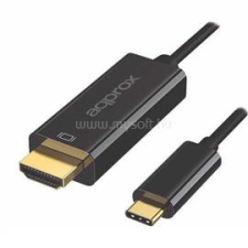 Approx Átalakító - Type-C to HDMI (4K/60Hz, 1.2m) Fekete (APPC52) kábel és adapter