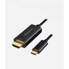 Approx USB-C apa - HDMI 2.0 apa Adapterkábel 1,2m - Fekete (APPC52) kábel és adapter