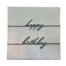 APR?S APRÈS papírszalvéta, 'Happy birthday' asztalterítő és szalvéta