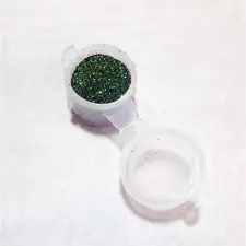  Aprószemű glitterpor, zöld, 3 ml dekorációs kellék