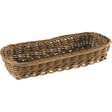 APS "Gazdaságos" evőeszközkosár, magasság: 45 mm, hosszúság: 270 mm, szélesség: 100 mm, barna konyhai eszköz