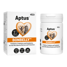 Aptus Bonbelly tabletta az emésztőrendszeri funkciók stabilizálására 30db vitamin, táplálékkiegészítő kutyáknak