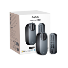 Aqara U200 Smart Lock utólag felszerelhető zárbetét, Matter kompatibilis, fekete okos kiegészítő