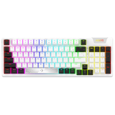 Aqirys Adara Mini Pink Switch Mechanikus Vezetékes RGB Billentyűzet US - Fehér (AQRYS_ADARA) billentyűzet