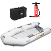 Aqua Marina A-Deluxe 6 személyes Csónak kiegészítőkkel és fa padlózattal 359cm #fehér-szürke