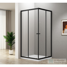 Aqualine AGGA BLACK zuhanykabin, 900x900mm, matt fekete profil/transzparent üveg (BLF909) kád, zuhanykabin