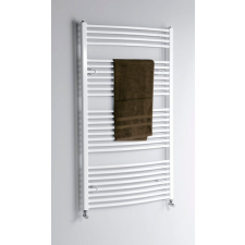 Aqualine fürdőszobai radiátor, 750x1690 mm, íves fehér (ILO67) fűtőtest, radiátor