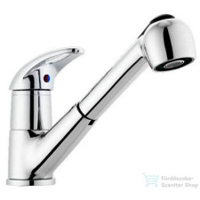 Aqualine KASIOPEA Mosogató-csaptelep, kihúzható zuhanyfejjel, 50cm, króm 1107-70 csaptelep
