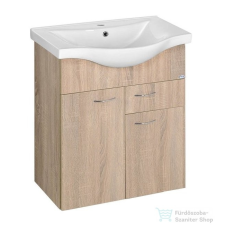 Aqualine KERAMIA FRESH mosdótartó szekrény, 60,5x74x34cm, platina tölgy 50066 fürdőszoba bútor
