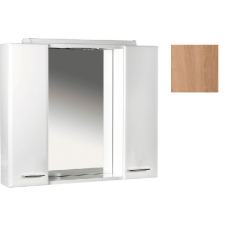  Aqualine KERAMIA FRESH tükrös szekrény halogén világítással, platina tölgy 70x60x14 cm (45029) fürdőszoba bútor