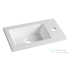 Aqualine öntöttmárvány mosdó, 40x22cm, fehér LM420 szaniter