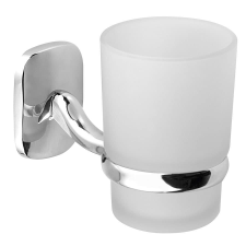 Aqualine RUMBA pohártartó, tejüveg/króm fürdőszoba kiegészítő
