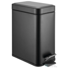 Aqualine SIMPLE LINE szögletes szemetes, 5l, matt fekete (GAQ005B) fürdőszoba kiegészítő