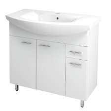  Aqualine ZOJA Mosdótartó szekrény, fehér 83x74x34 cm + ZERO mosdó, kerámia 86X50cm fürdőszoba bútor